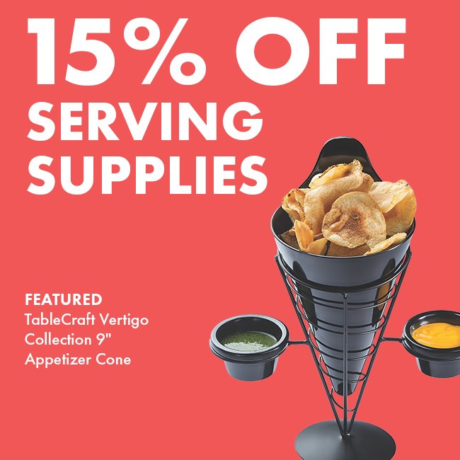 Save 15% On Serving Supplies